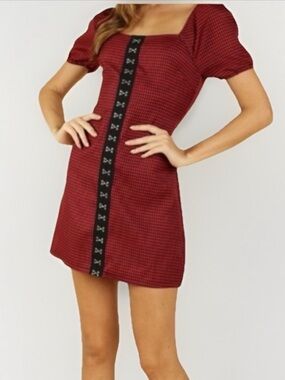 Wild Honey Red Check Dress